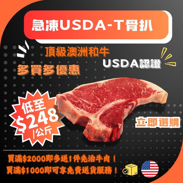 Frozen USDA Choice T-Bone Steak
